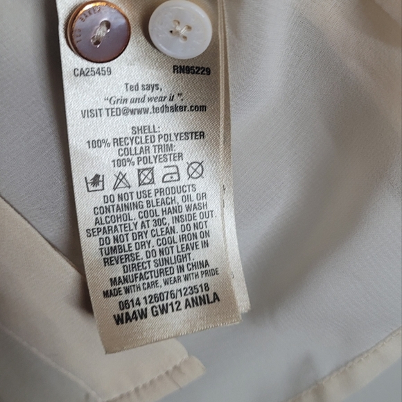 Ted Baker Floral Sheer Blouse - Pink and Cream - Picture 7 of 11